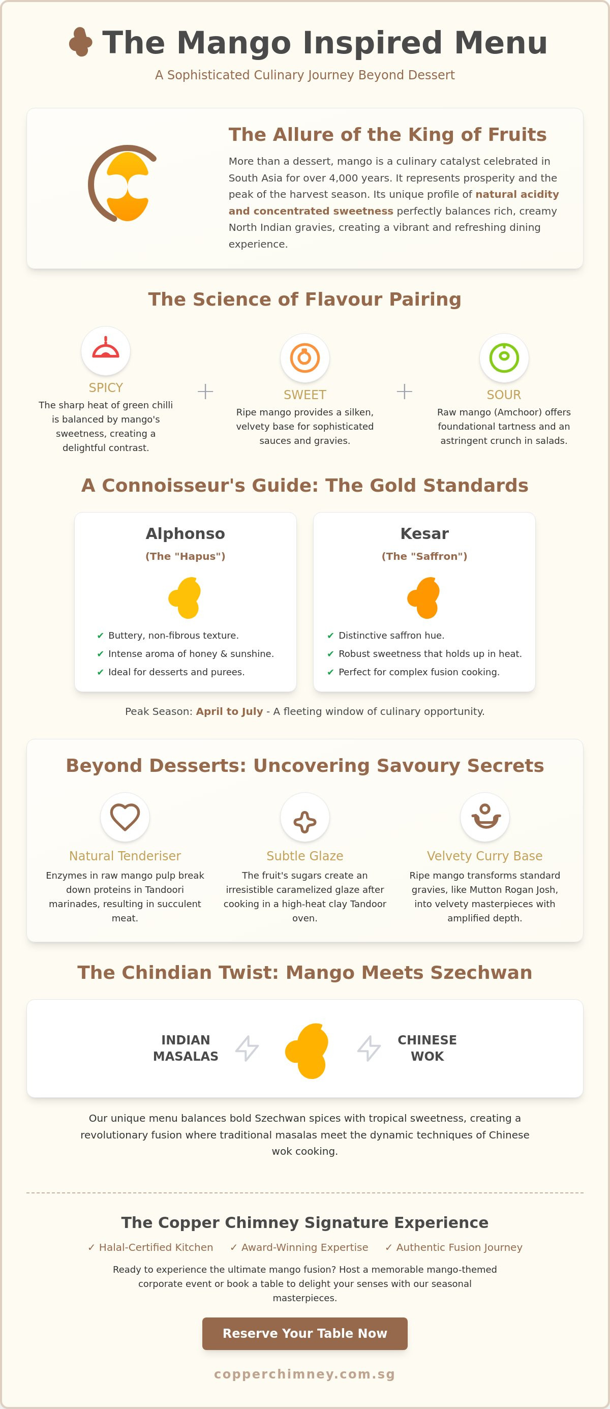 Mango Inspired Menu