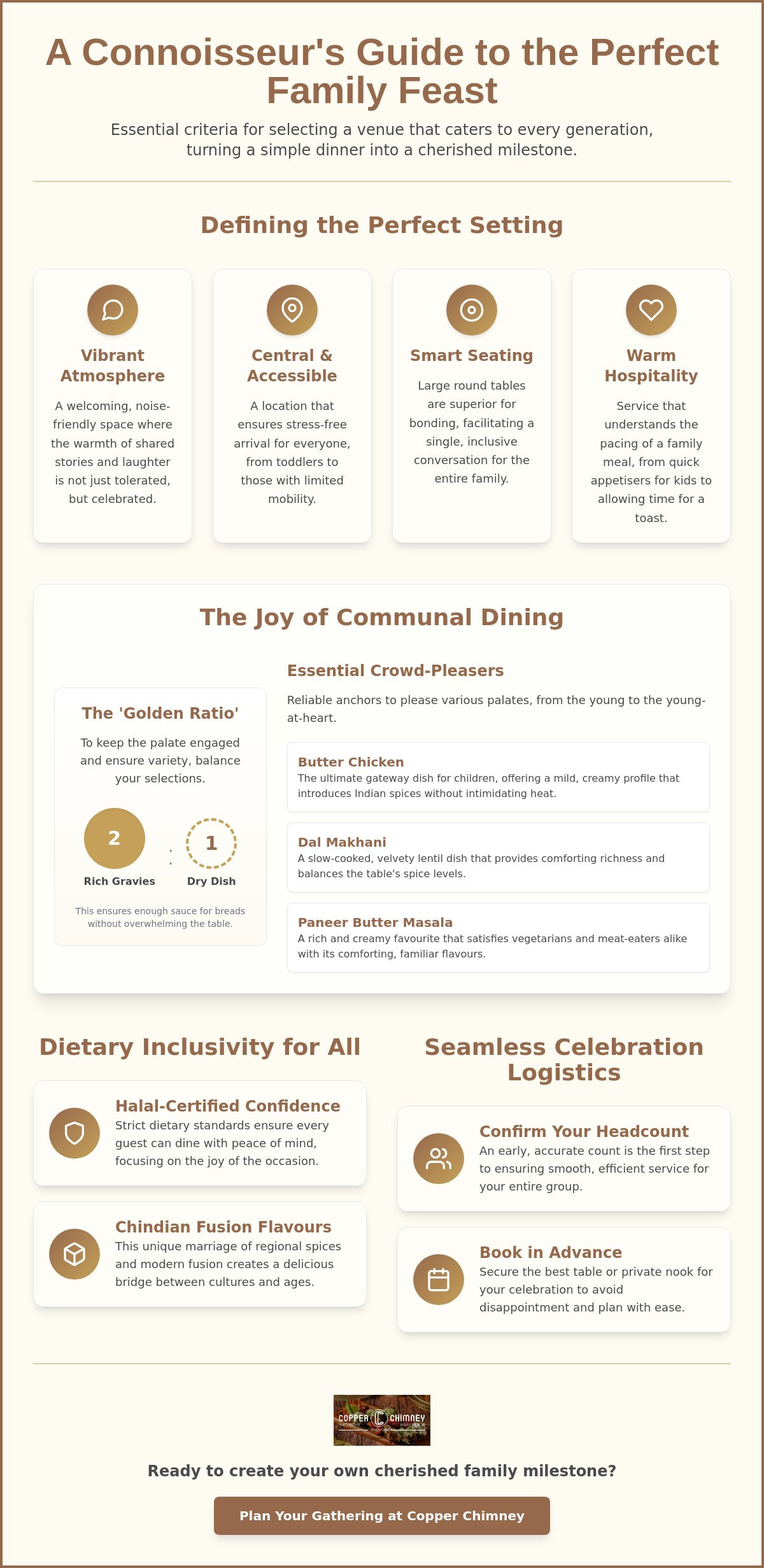 Best restaurants for family gatherings