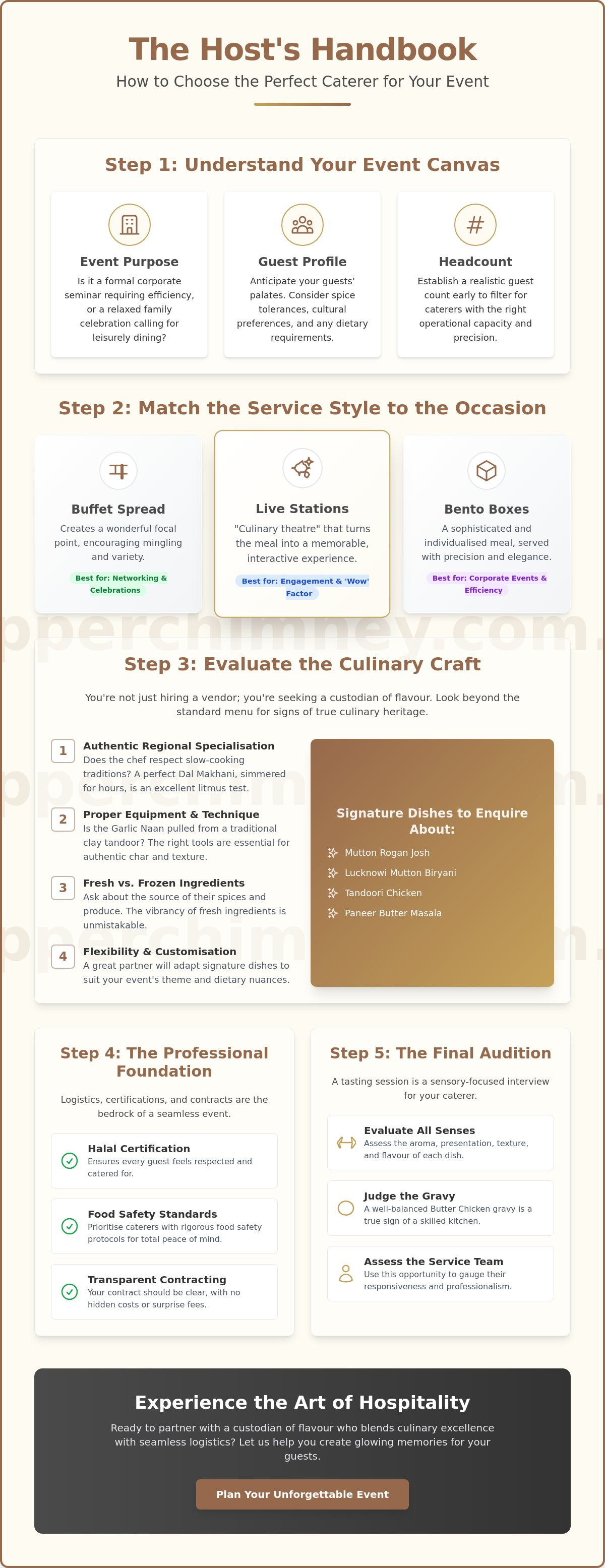 How to choose a caterer for an event