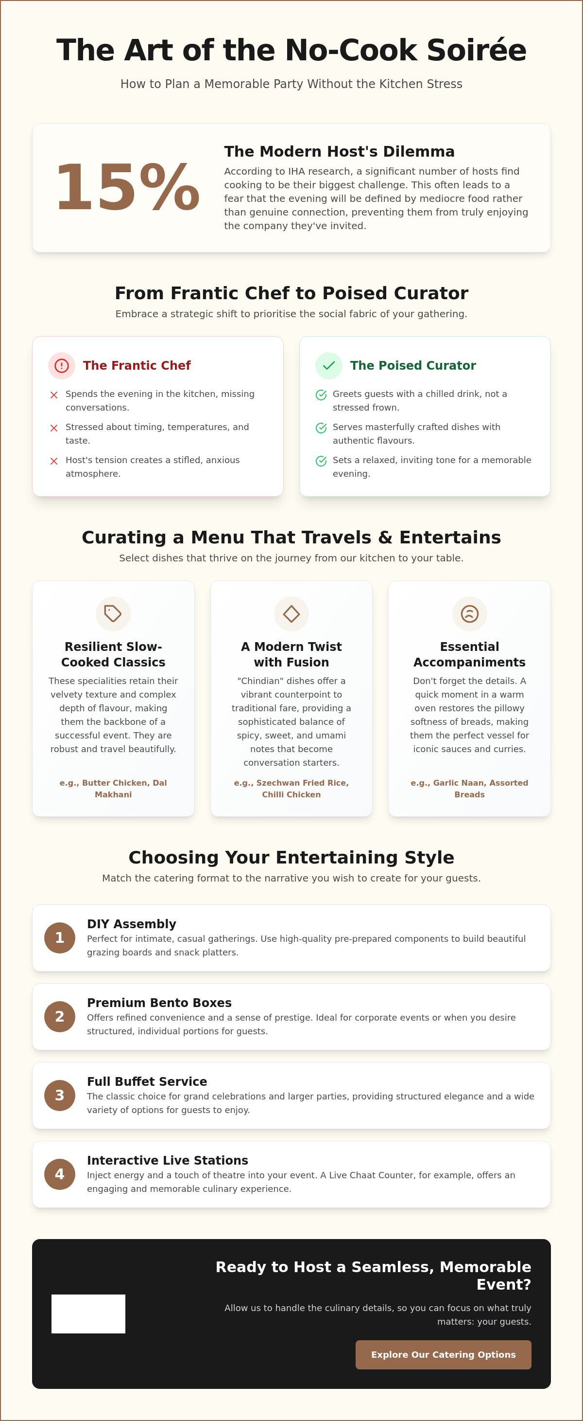 How to plan a party without cooking