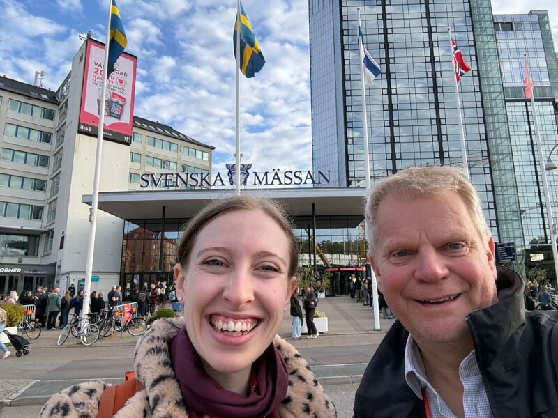 Lisa Stenberg og Widar Trondsen på plass i Gøteborg.