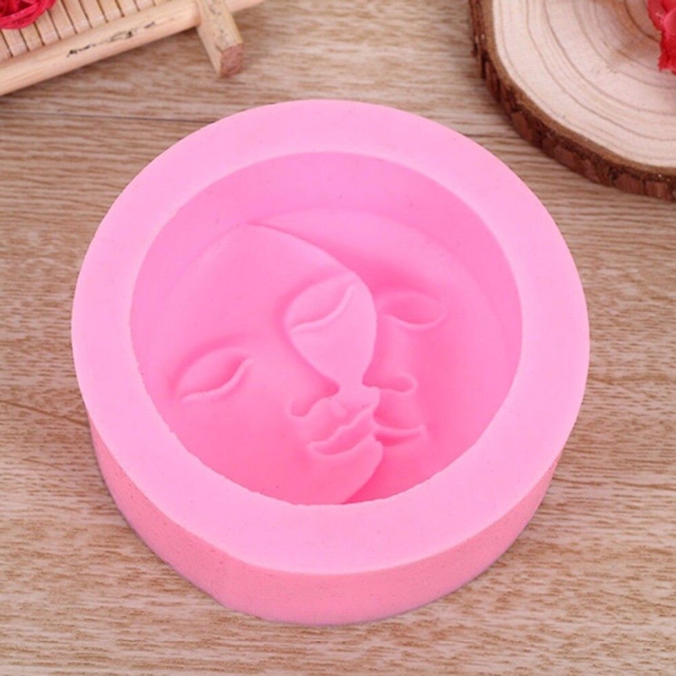 Thumbnail: Sun & Moon Faces Silicone Soap Molds Craft Molds DIY Handmade Soap Mould