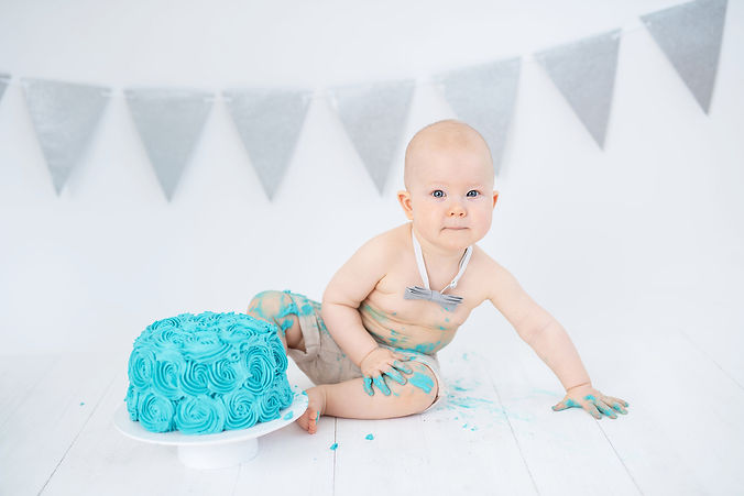 1års fotografering i studio i Nacka, Stockholm