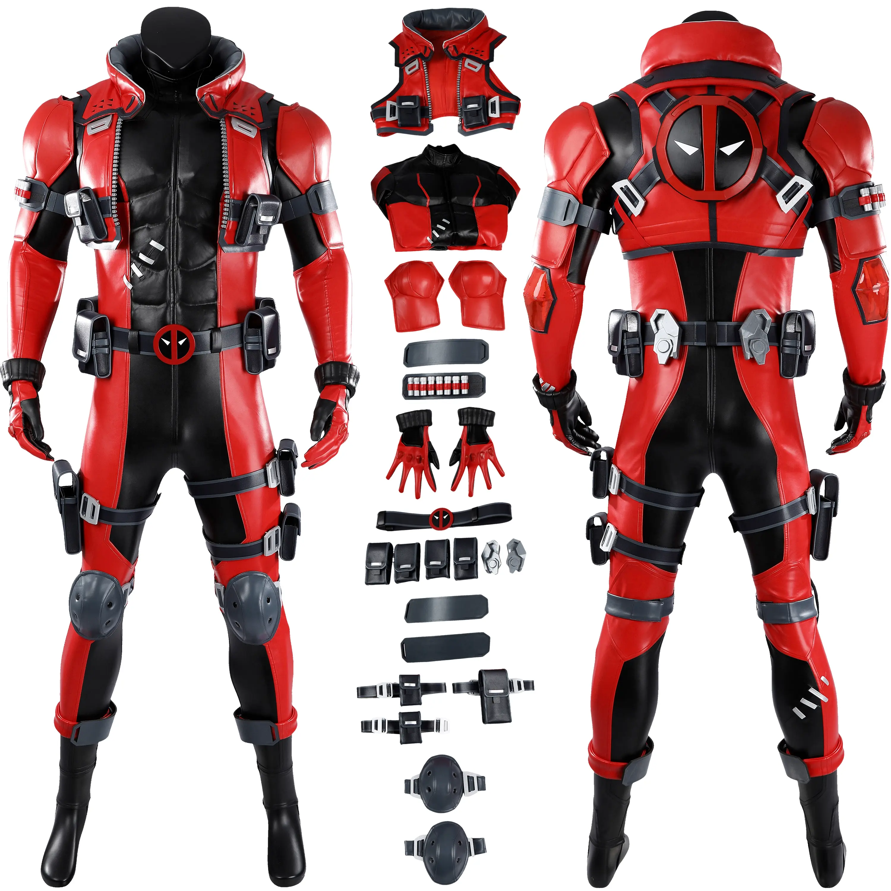 Marvel Rivals Deadpool Costume Cosplay(no sword or mask)