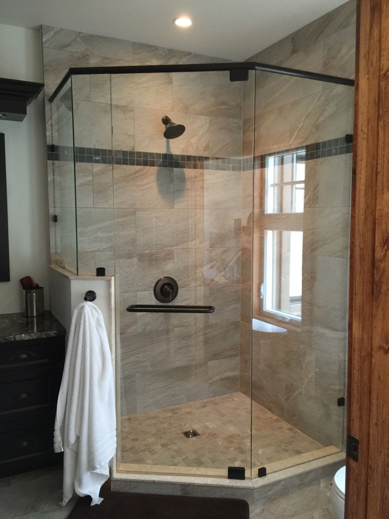 Custom Tile and Glass Shower Enclosure