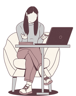 Person accessing therapy from home
