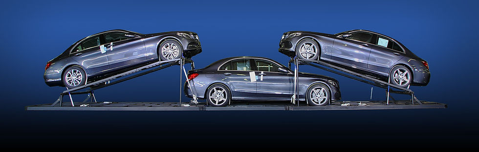 Kar-Tainer 3-car finished vehicle rack