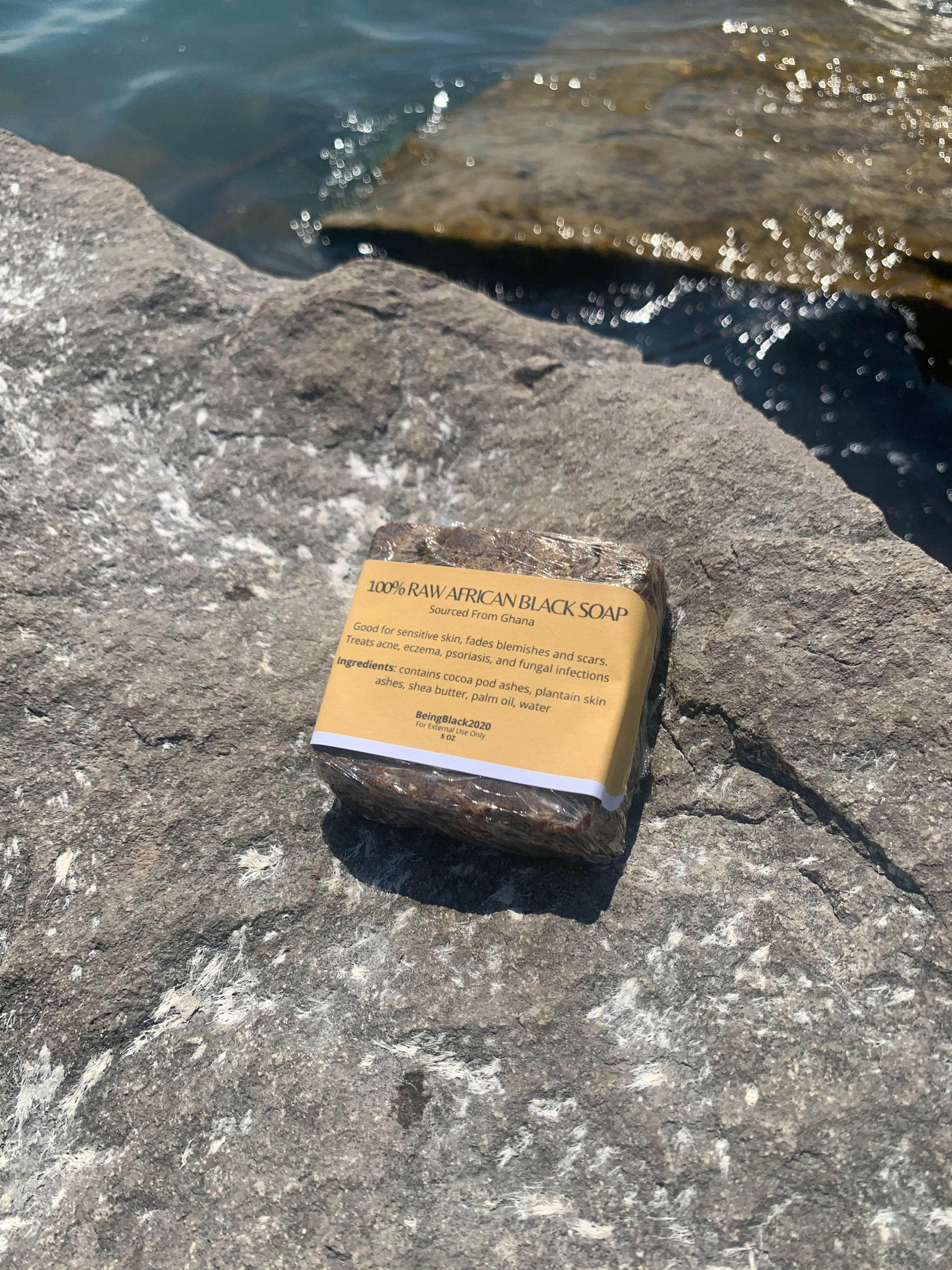 Raw African Black Soap (5 oz)