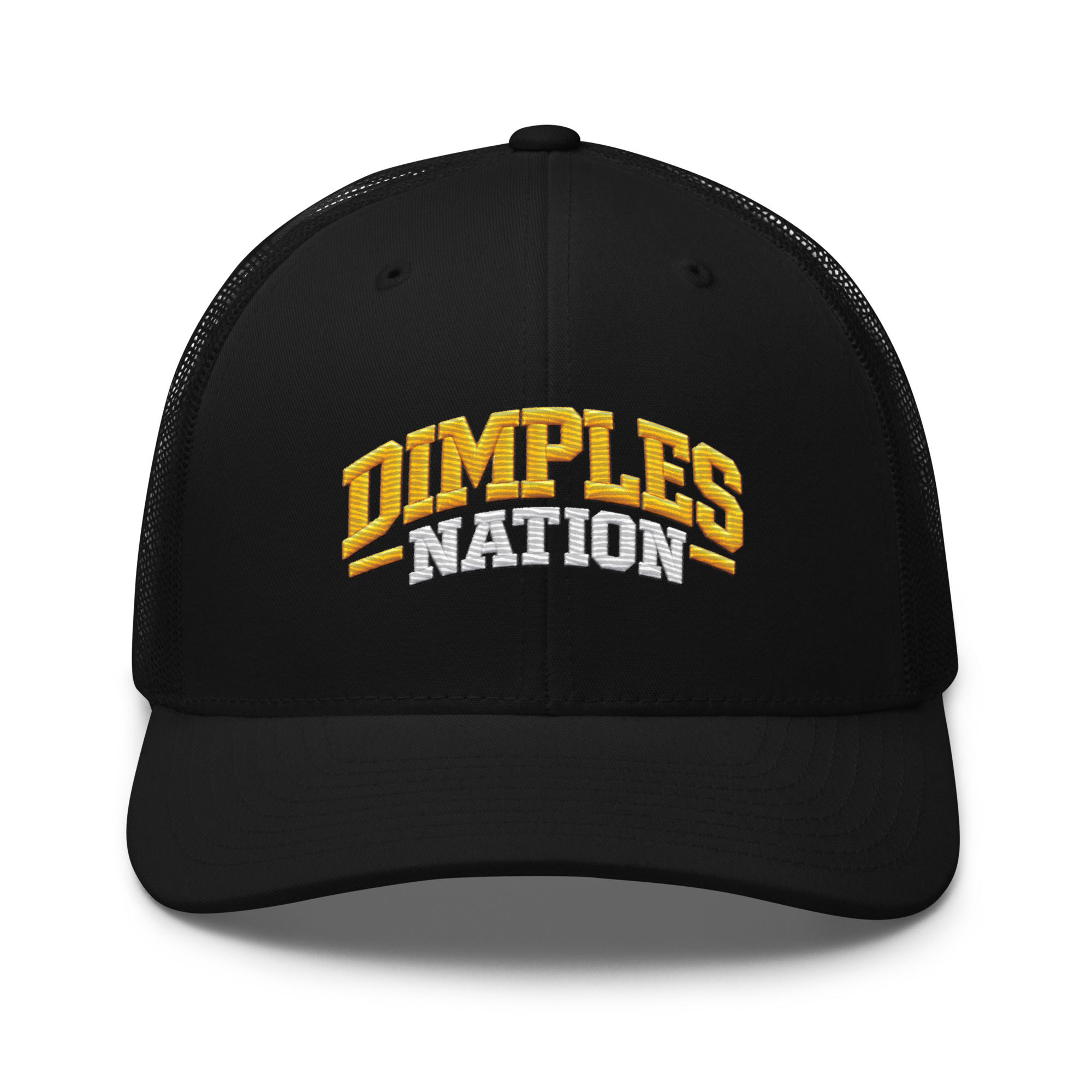 DIMPLES NATION™ Signature Retro Trucker Cap – Premium Embroidered Edition