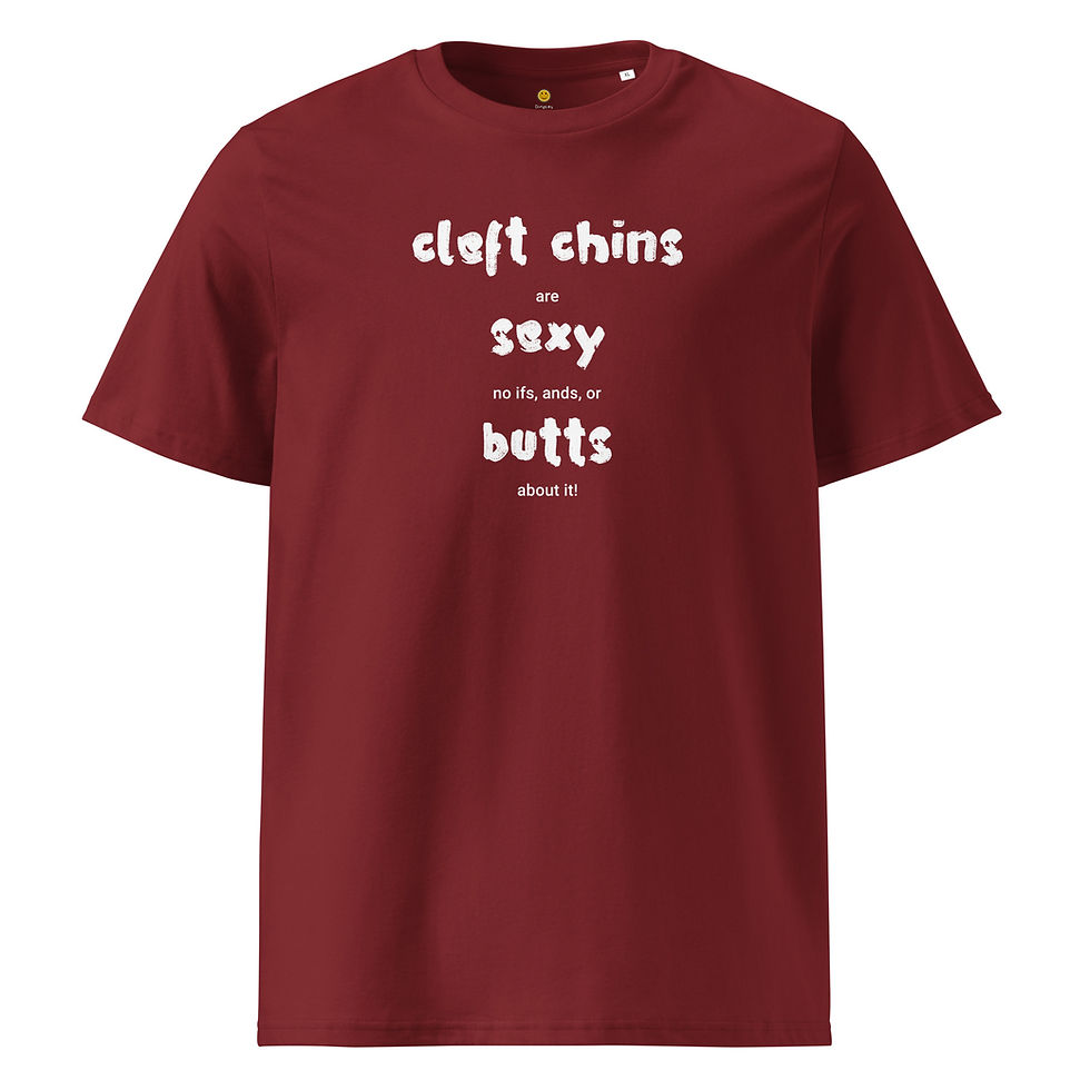 Thumbnail: Cleft Chins are Sexy Unisex organic ribbed neck t-shirt