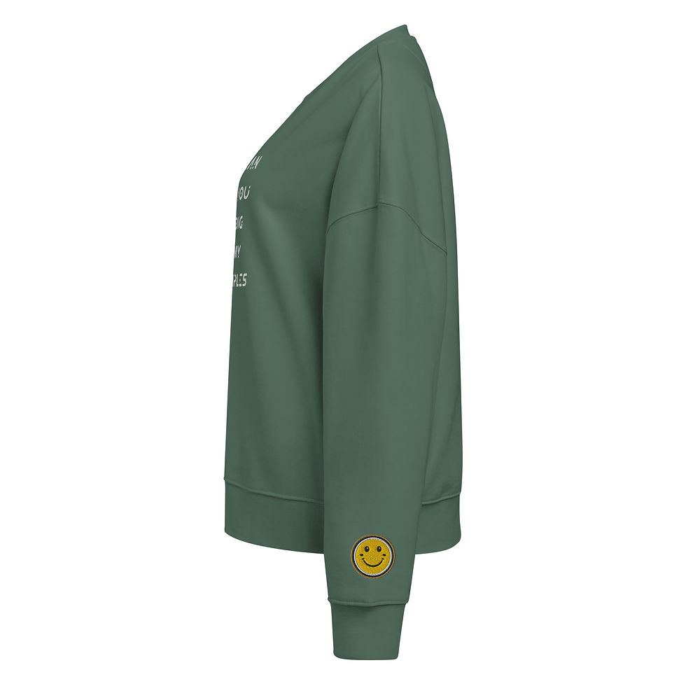 Thumbnail: Women’s Embroidered Can You Dig It organic crew neck sweatshirt