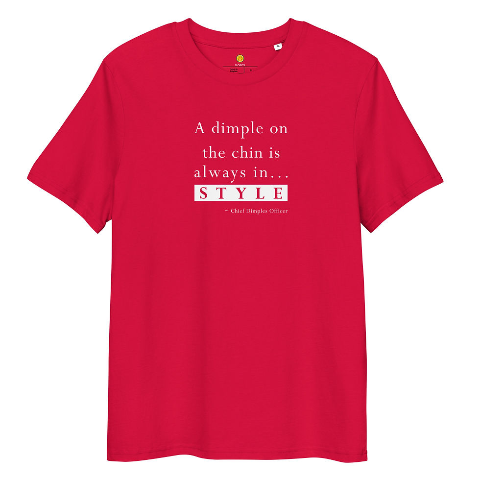 Thumbnail:  Chin Dimple in Style Unisex organic ribbed neck t-shirt