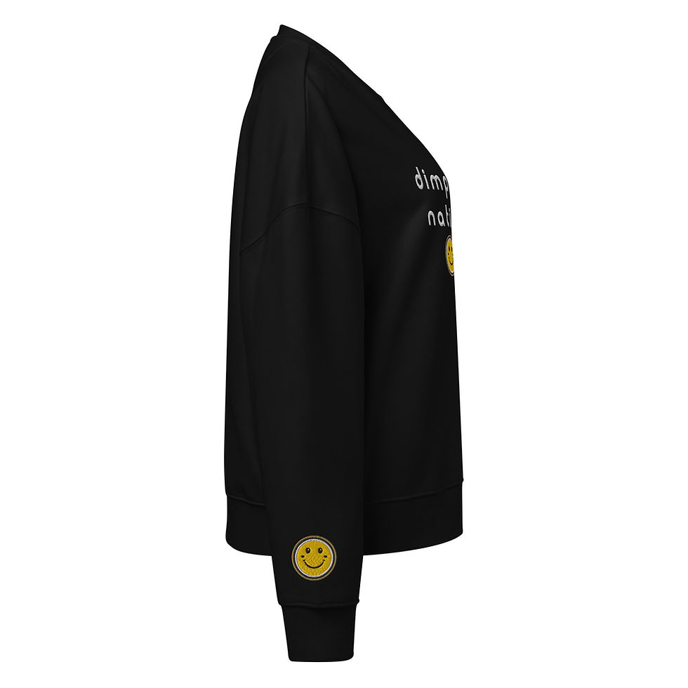 Thumbnail: Women’s Embroidered Dimples Nation organic crew neck sweatshirt