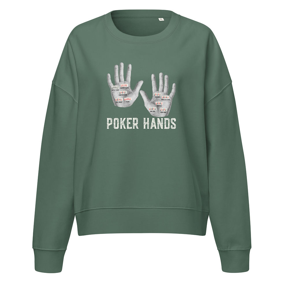 Thumbnail: Women’s "Poker Hand" Organic Crew Neck Sweatshirt
