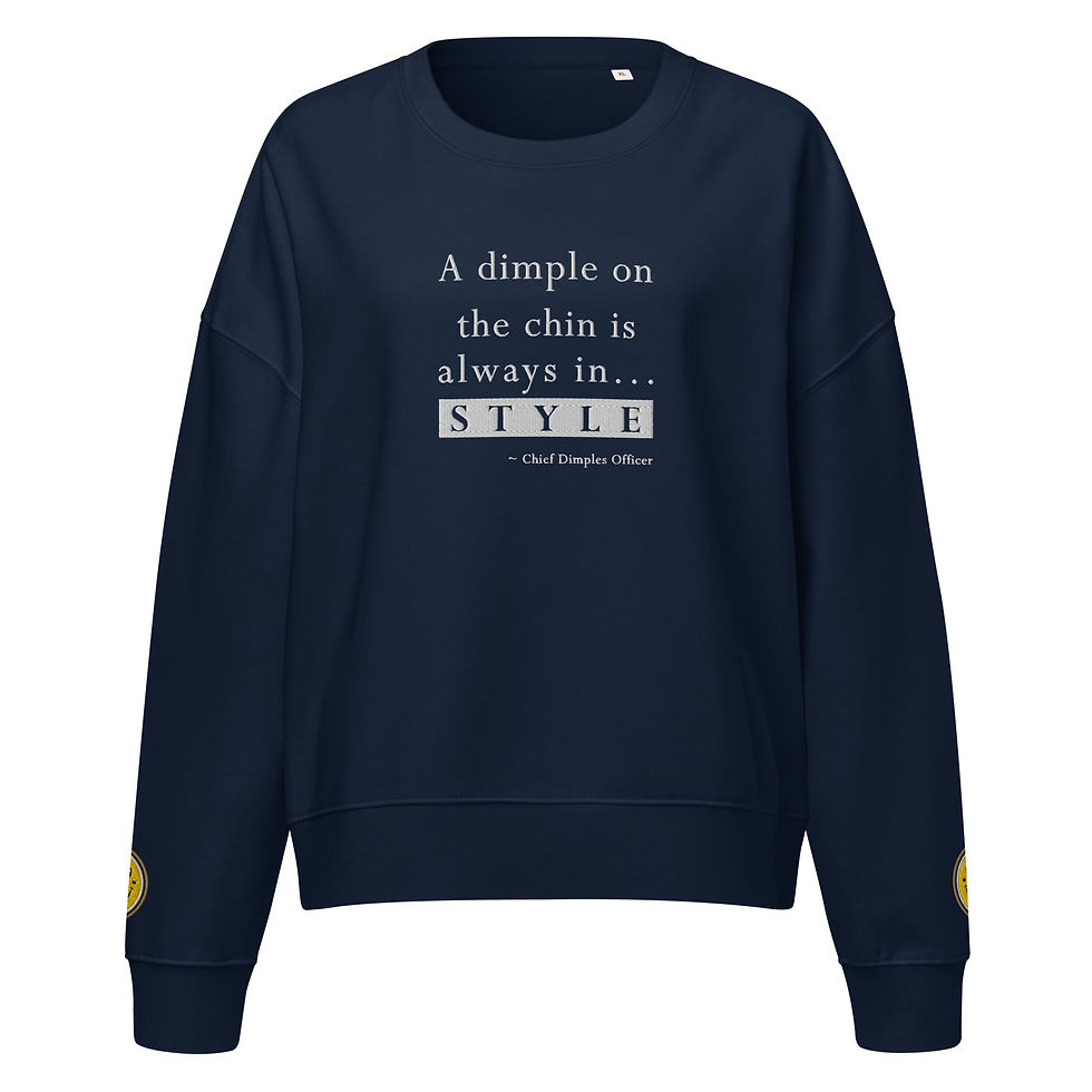 Thumbnail: Women’s Embroidered Dimples in Style organic crew neck sweatshirt
