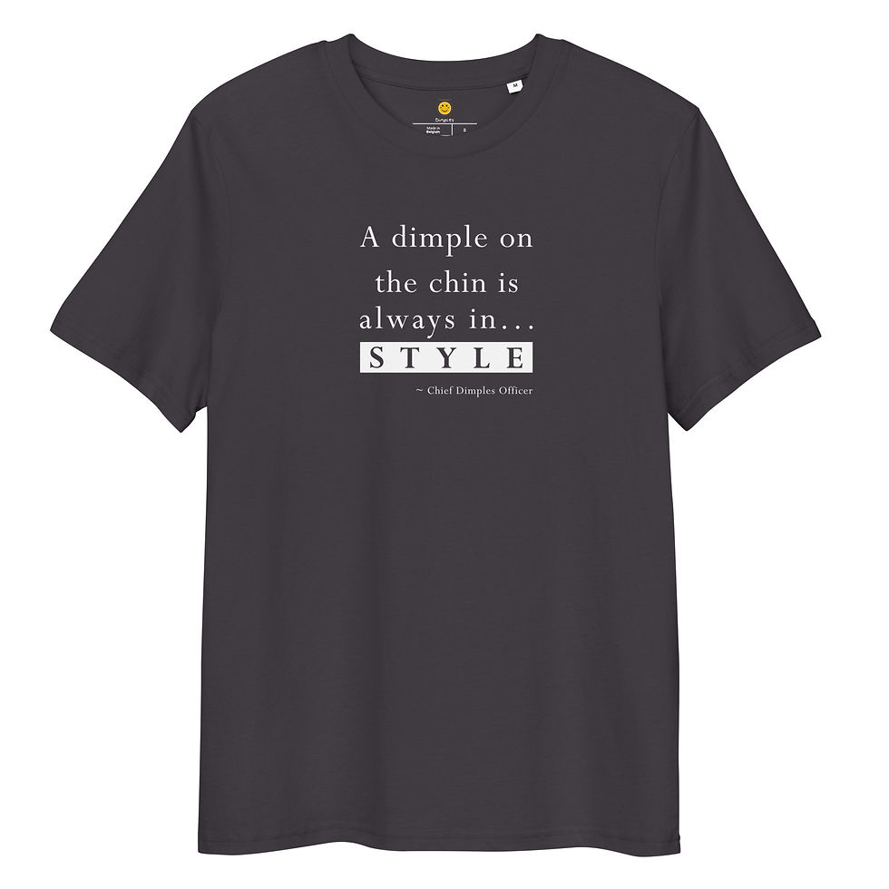 Thumbnail:  Chin Dimple in Style Unisex organic ribbed neck t-shirt