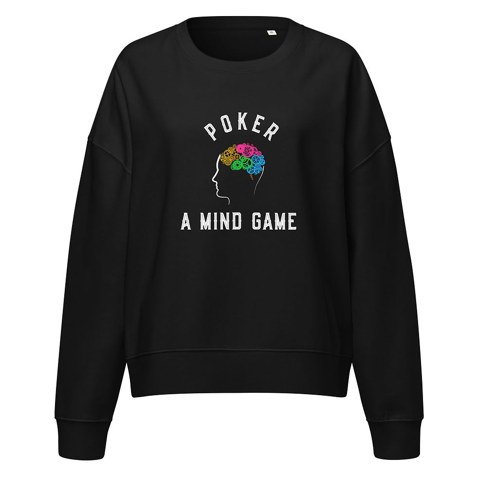Women’s "Poker - A Mind Game" Organic Crew Neck Sweatshirt