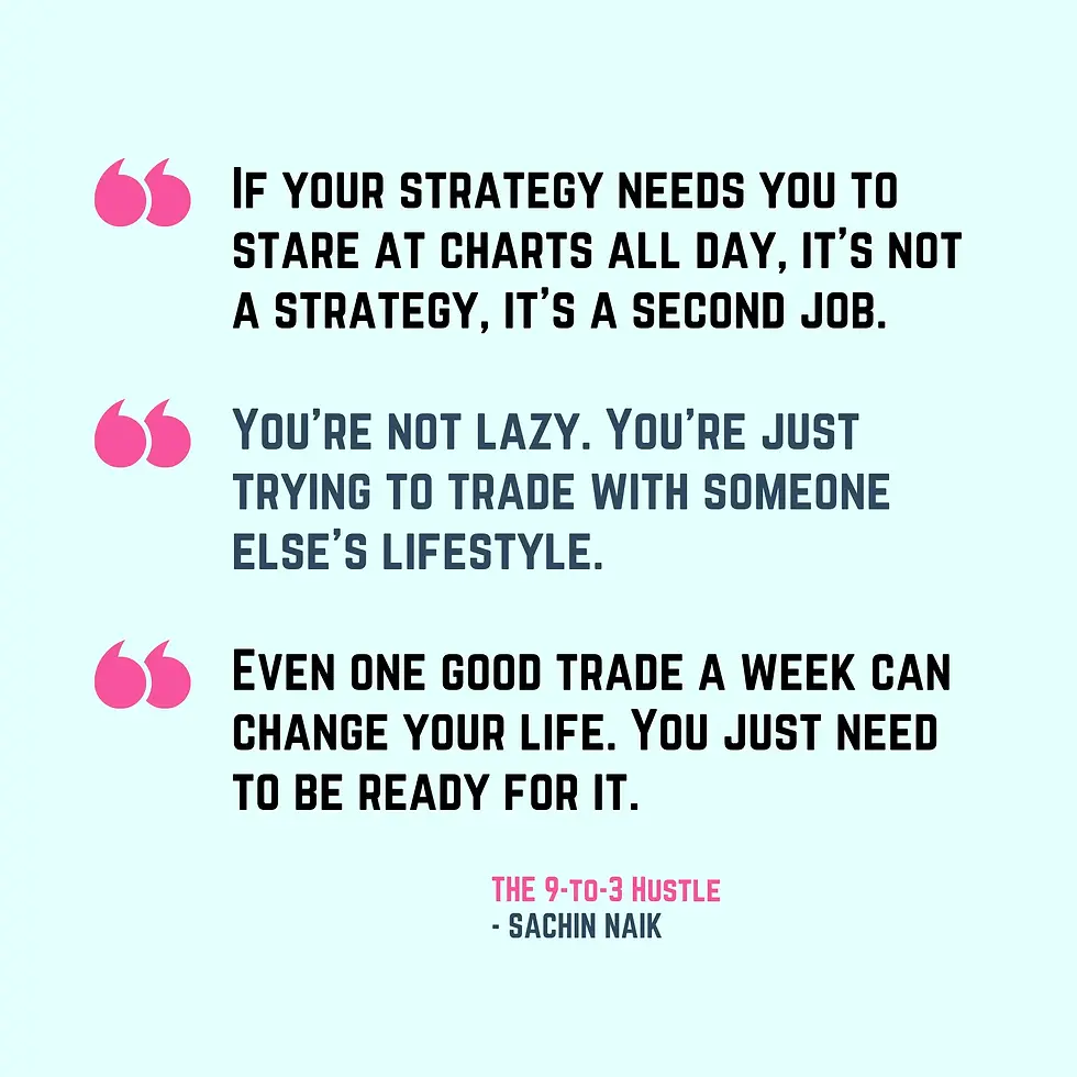 Thumbnail: A few famous quotes of the book "The 9 to 3 Hustle - Stock Market for Working Professionals"