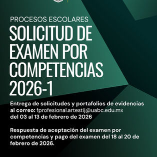 Convocatoria Examen por Competencias 2026-1