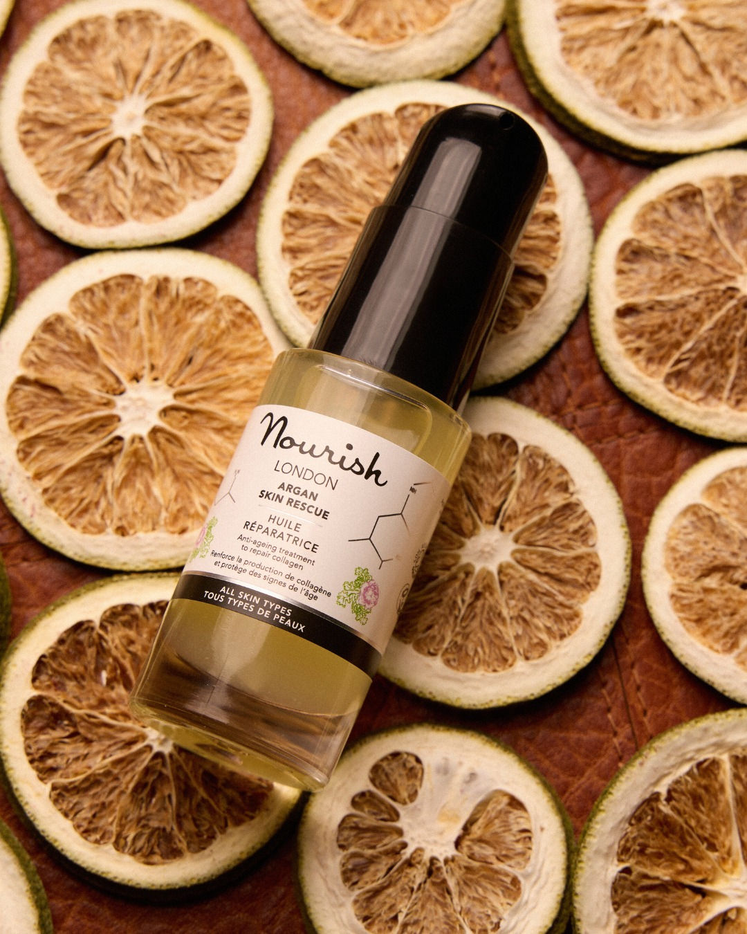 Nourish London Argan Skin Rescue Face Oil with Abyssinian Oil & Vitamin C 30ml