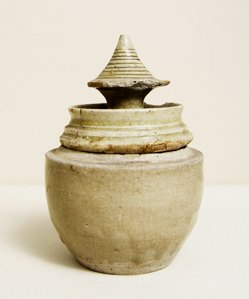 Khmer Green Covered Jar