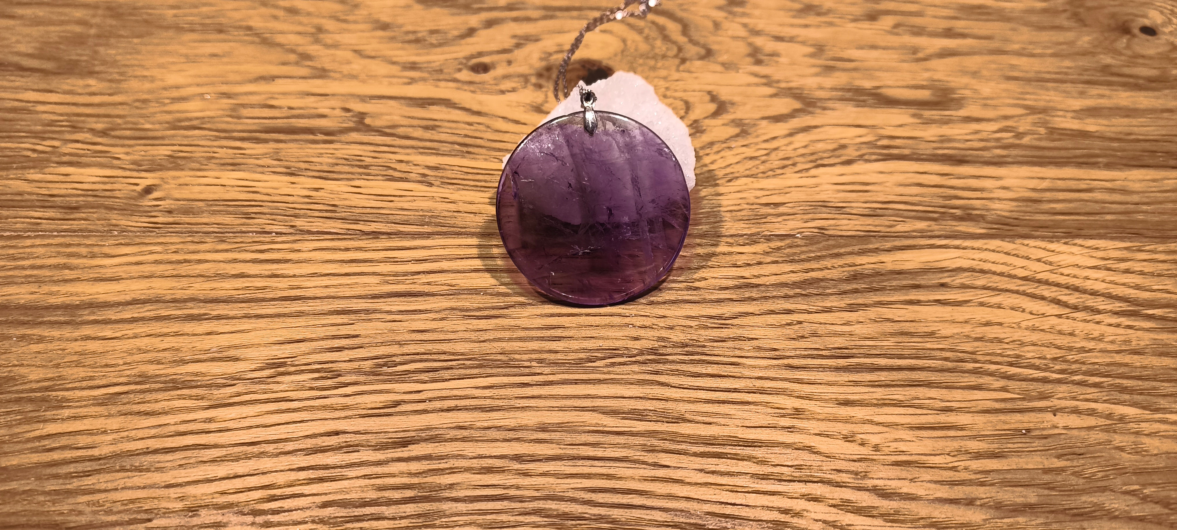 Pendentif rond Améthyste