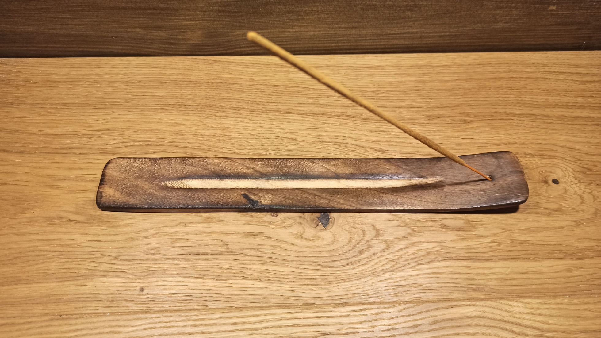 Porte-encens en bois de manguier