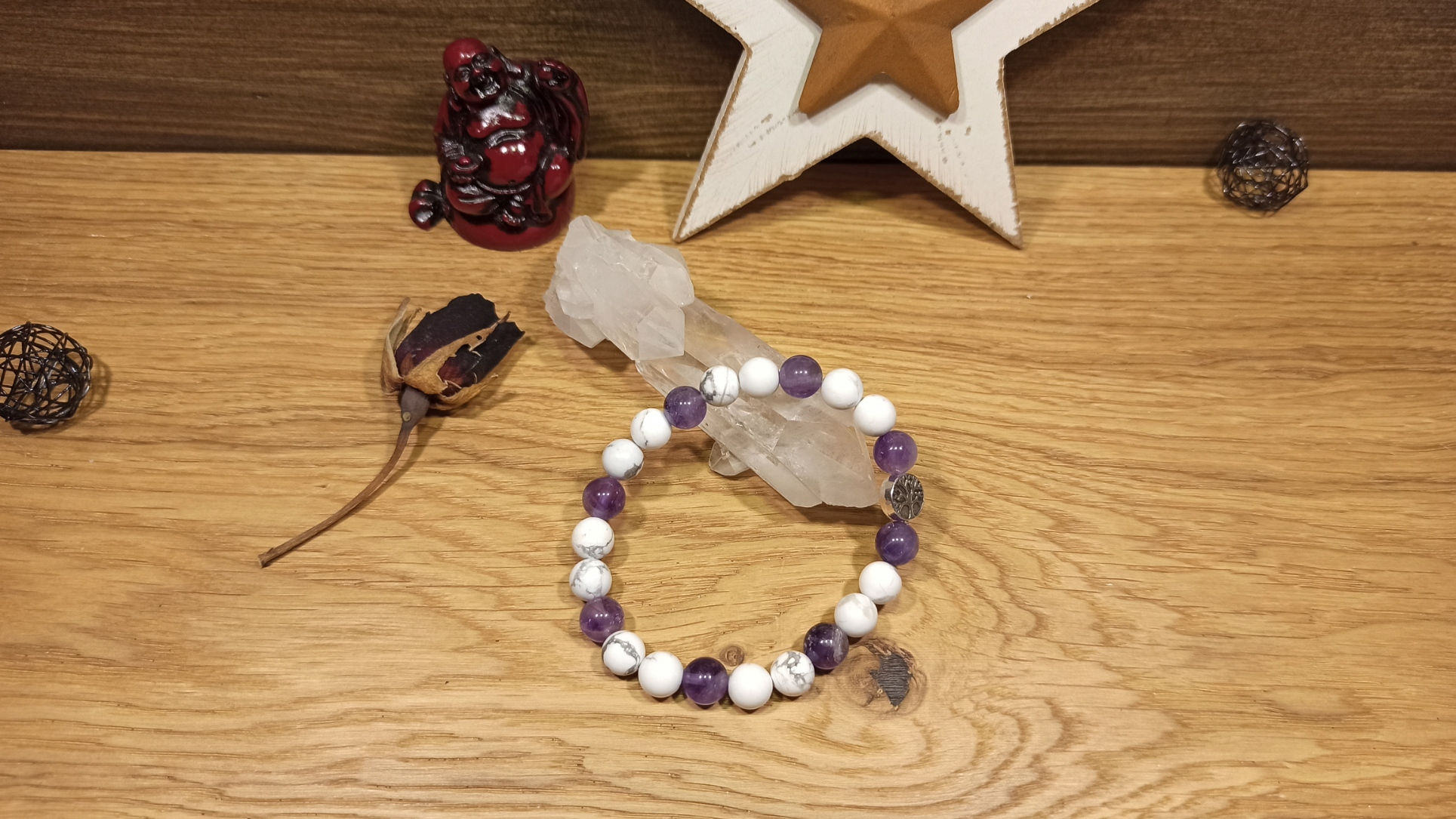 Bracelet Howlite Améthyste