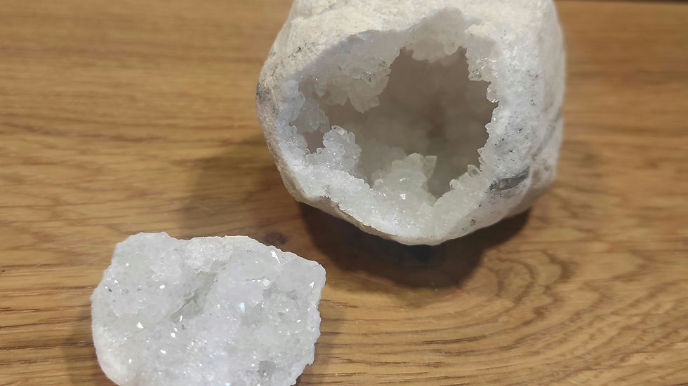 Géode de cristal de roche 60 à 80 mm