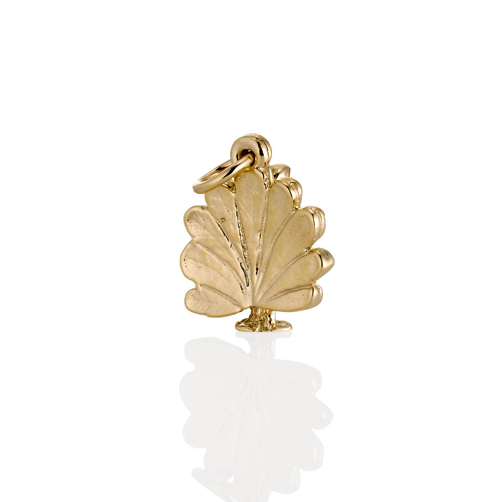 Thumbnail: Solid 9ct Yellow Gold Peacock Charm