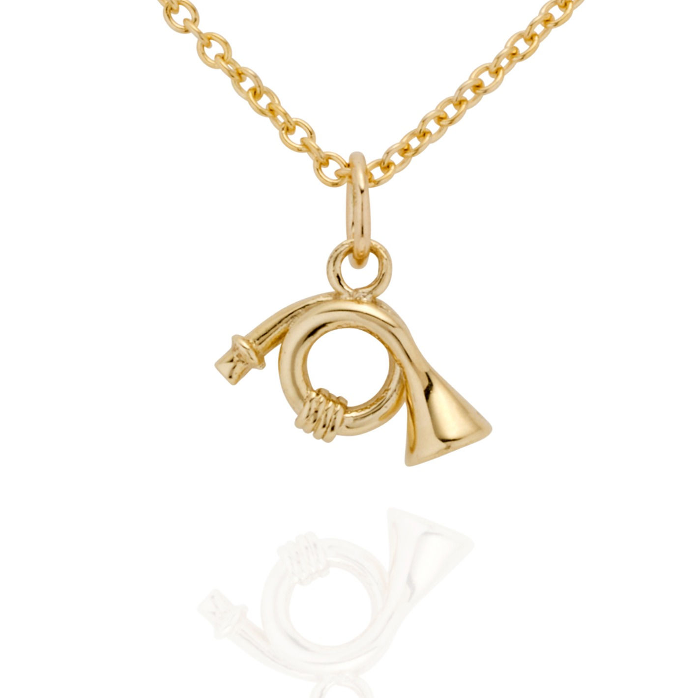 Solid 9ct Yellow Gold Horn Charm