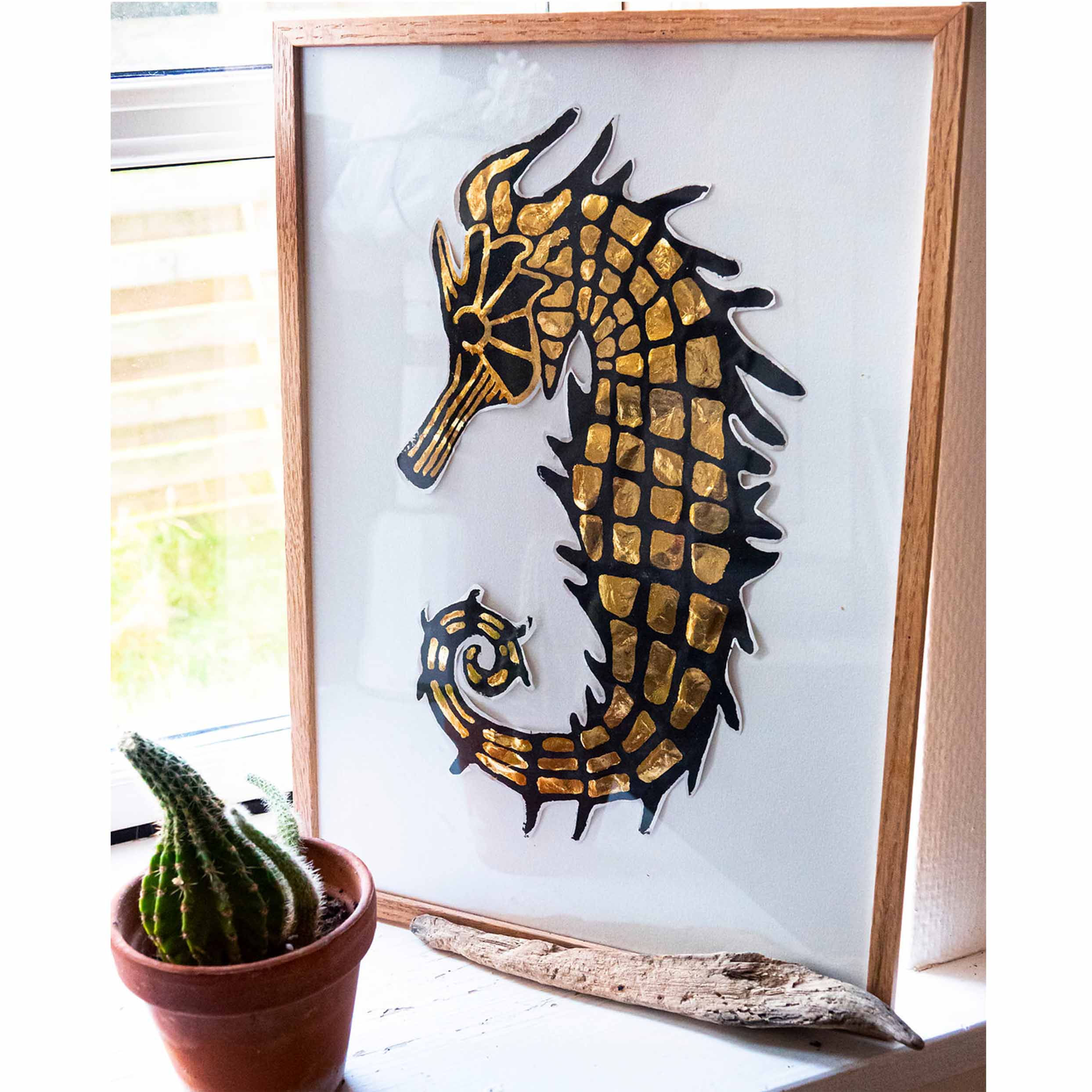 Søhest Ejvind Linotryk