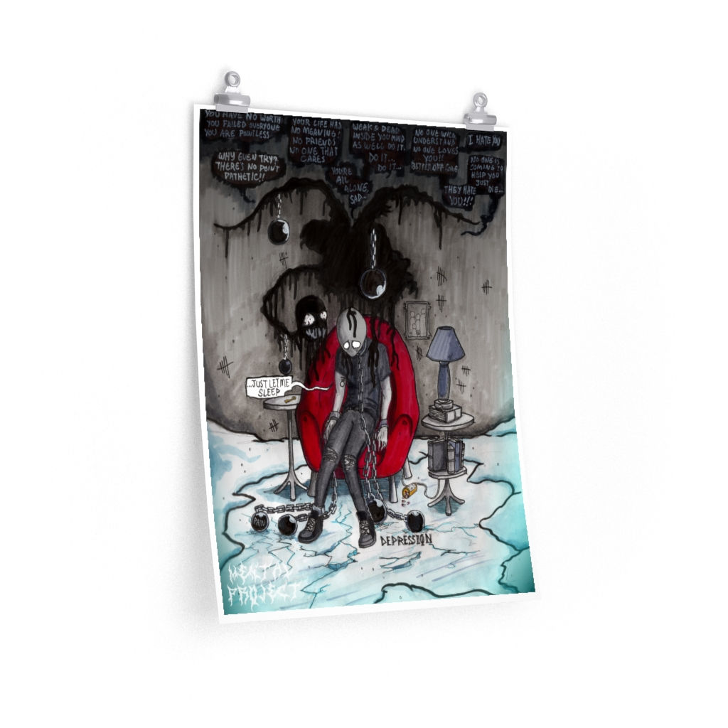 Depression Drawing (Premium Matte vertical posters)