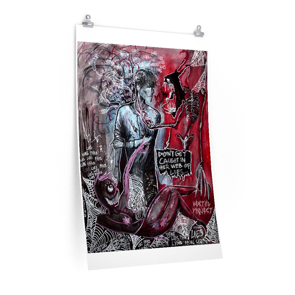 Thumbnail: WEB Of Lies (Rage Paint) Premium Matte vertical posters
