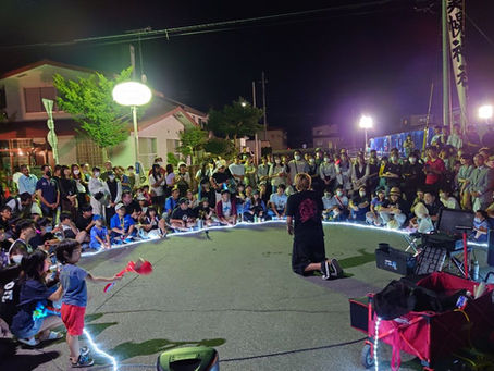 北海道美幌町のお祭りにアッキーの大道芸を派遣しました。