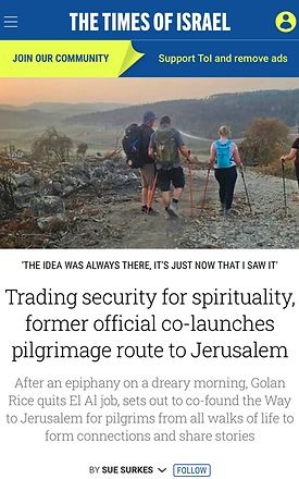 De la seguridad a la espiritualidad: un exfuncionario cofundó una ruta de peregrinación a Jerusalén