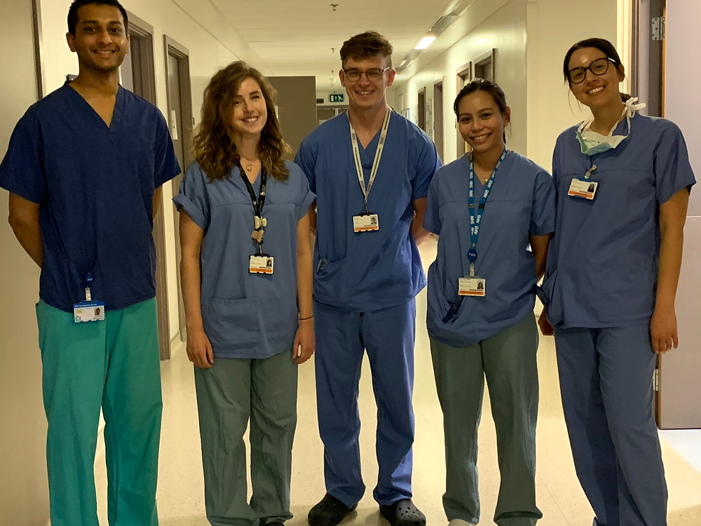 Dr. Frances Ledesma, second from right, with other doctors.
