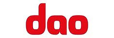 rød dao logo på hvid baggrund