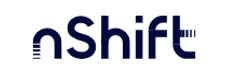 nShift sort logo på hvid baggrund