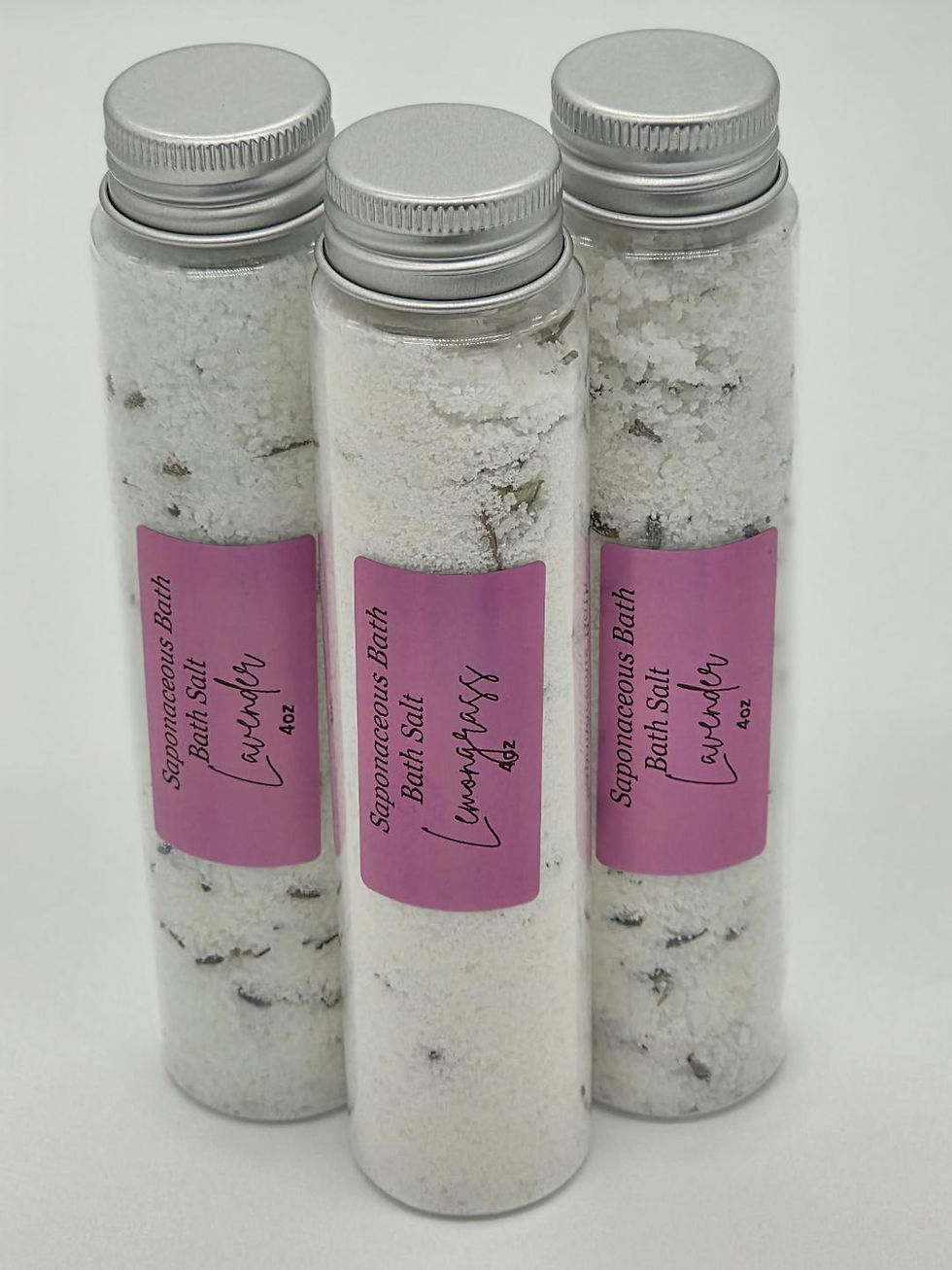 A variety of soothing bath salt