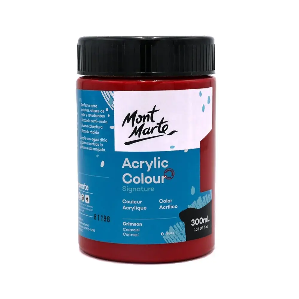 Acrylic Colour Paint 300ml - Crimson