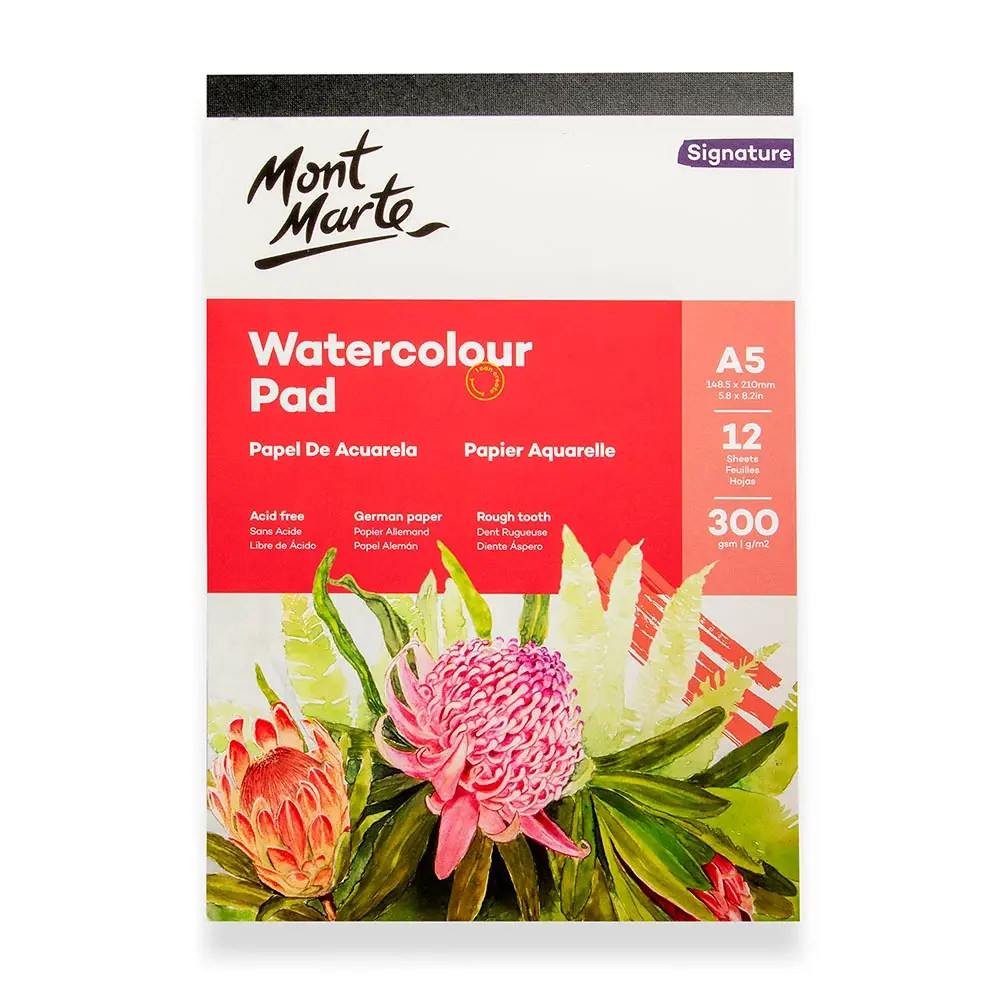 Watercolour Pad German Paper A5 300gsm 12sht