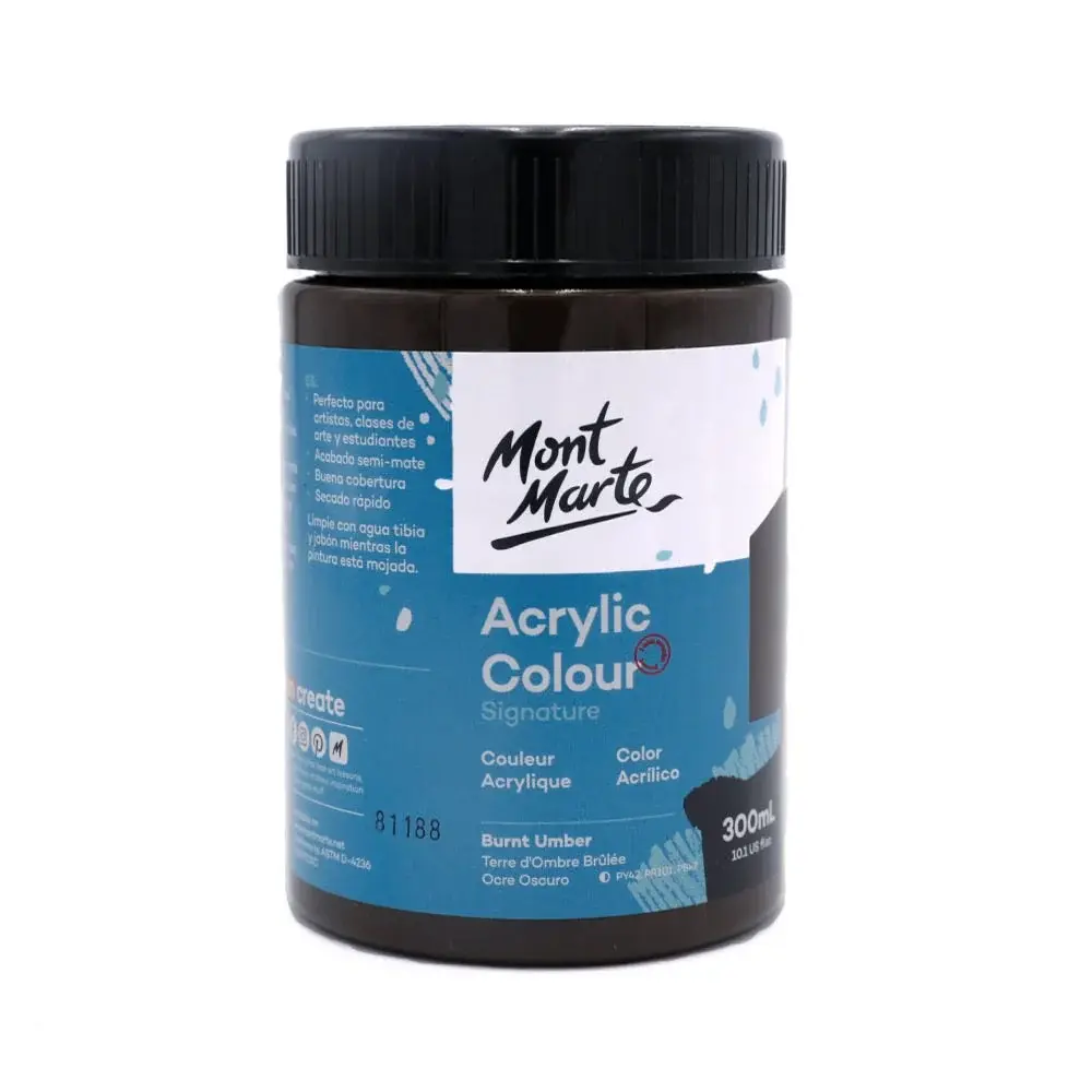 Acrylic Colour Paint 300ml - Burnt Umber