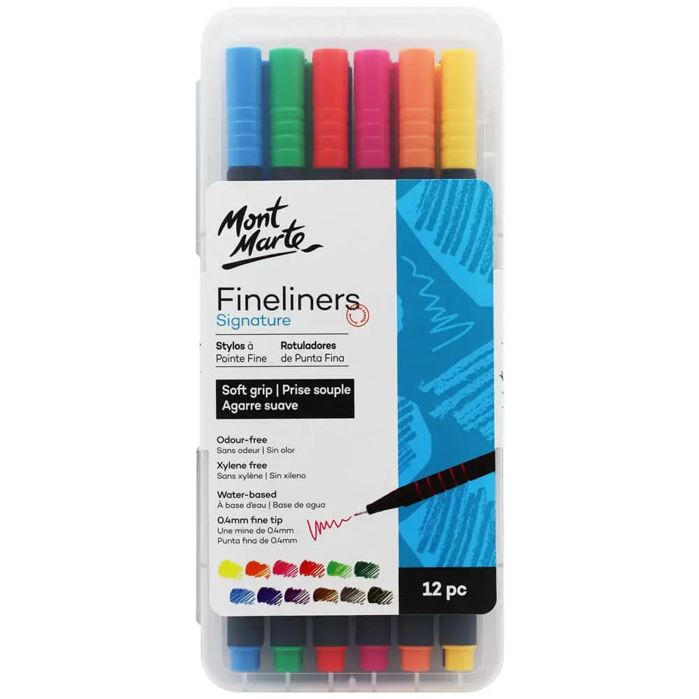 Fineliner Soft Grip 12pc