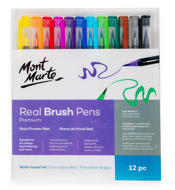 Real Brush Pens 12pc