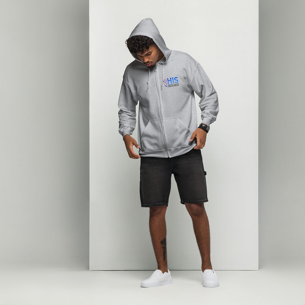 HIS Male Breast Cancer Awareness No Gender In Cancer Zip Up Hoodie Sweatshirt