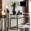Thumbnail: Belgravia Stainless Steel and Glass Console Table