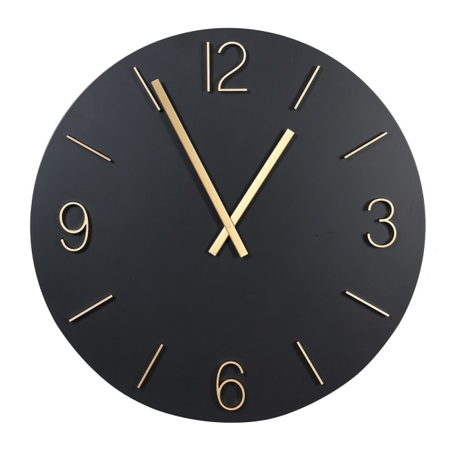 Black & Gold Wall Clock
