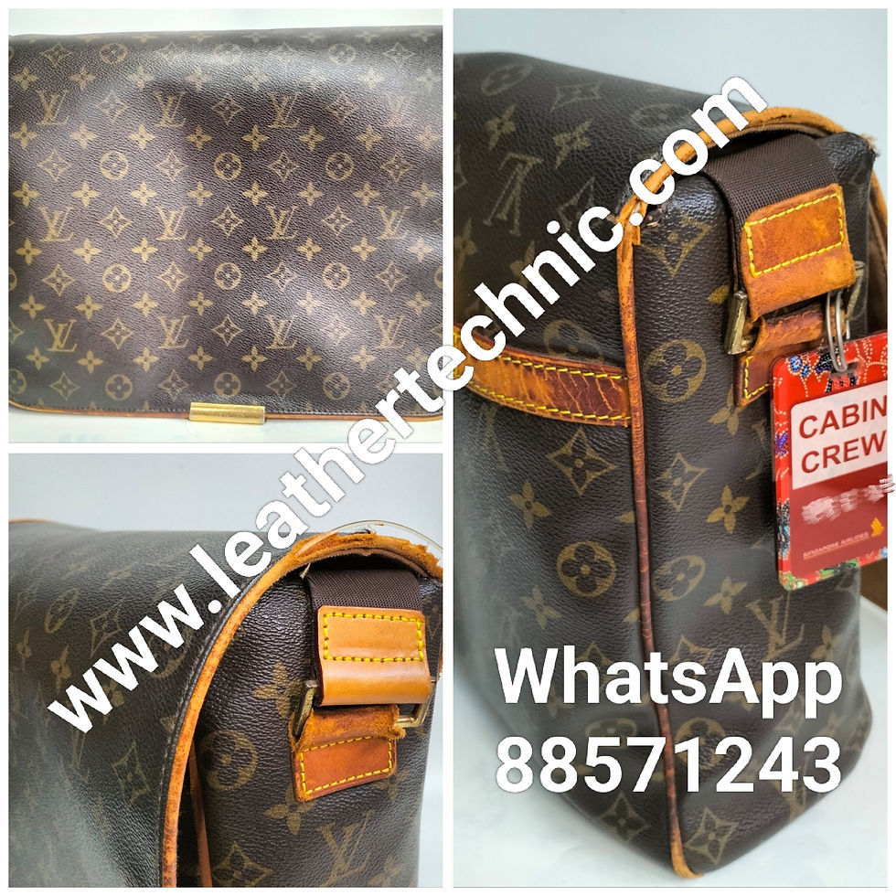 LV bag with torn piping sent in for repair