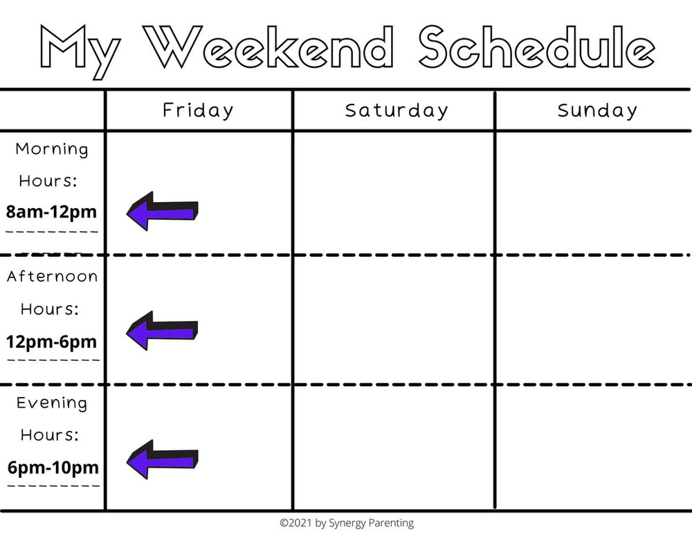 A Weekend Scheduler for your Child that WORKS [w/ Free Sample]